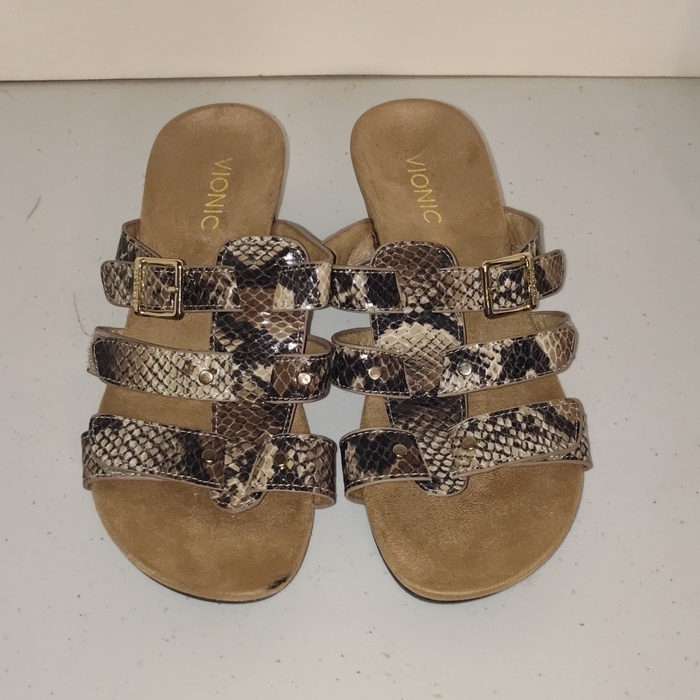 Vionic Sandal, Snake Print, Size 7 - Picture 2 of 12